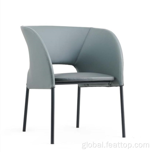 China Hot Sales Office Chair Iron Legs Soft Leather Manufactory